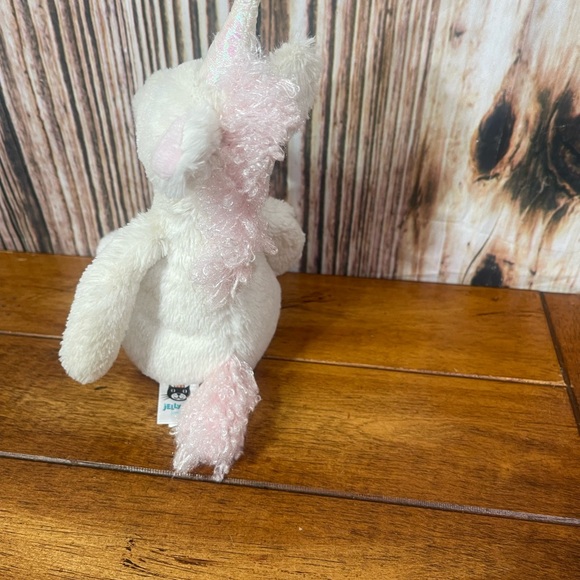 Jellycat London Bashful Unicorn Stuffed Animal Toy Plush White Small Size 8” - Picture 2 of 3